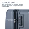 3 Piece Luggage Sets ABS Lightweight Suitcase with Two Hooks;  Spinner Wheels;  TSA Lock;  (20/24/28)