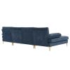 U-Shaped 4-Seat Indoor Modular Sofa Grey-Blue Color