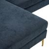 U-Shaped 4-Seat Indoor Modular Sofa Grey-Blue Color