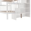 Stairway Twin-Over-Full Bunk Bed with Drawer;  Storage and Guard Rail for Bedroom;  Dorm;  for Adults