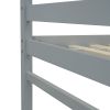 Twin Size High Loft Bed with inclined Ladder, Guardrails