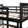 Full over Full Bunk Bed with Ladder for Bedroom;  Guest Room Furniture