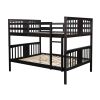 Full over Full Bunk Bed with Ladder for Bedroom;  Guest Room Furniture