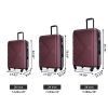 3 Piece Luggage Sets ABS Lightweight Suitcase with Two Hooks;  Spinner Wheels;  TSA Lock;  (20/24/28)