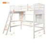 Twin size Loft Bed with Storage Shelves;  Desk and Ladder