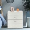 FCH Modern Simple 4-Drawer Dresser White