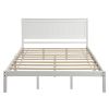 Platform Bed Frame with Headboard ;  Wood Slat Support ;  No Box Spring Needed ; Queen; Espresso