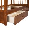 Twin-Over-Twin Bunk Bed with Ladders and Two Storage