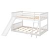 Full over Full Bunk Bed with Convertible Slide and Ladder