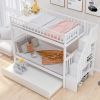 Twin over Twin Bunk Bed with Trundle and Storage