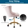 Lift wheel five-star foot backrest pull point teddy velvet  gold feet indoor leisure chair simple Nordic style