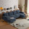 U-Shaped 4-Seat Indoor Modular Sofa Grey-Blue Color