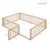 Full Size Wood Daybed Frame with Fence