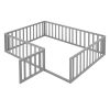 Full Size Wood Daybed Frame with Fence