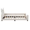 Twin Size Upholstered Daybed with Carton Ears Shaped Headboard