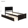 Platform Bed with Twin Size Trundle, Twin Size Frame