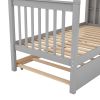 Twin over Twin Bunk Bed with Trundle and Storage