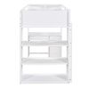 Twin Size Loft Bed with Ladder;  Shelves;  and Desk