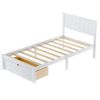 Twin Size Platform Bed with Under-bed Drawer