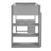 Twin Size Loft Bed with Ladder;  Shelves;  and Desk