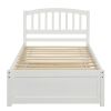 Twin size Platform Bed Wood Bed Frame with Trundle