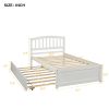 Twin size Platform Bed Wood Bed Frame with Trundle