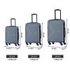 3 Piece Luggage Sets ABS Lightweight Suitcase with Two Hooks;  Spinner Wheels;  TSA Lock;  (20/24/28)