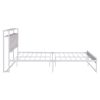 Queen Size Metal Platform Bed Frame with Sockets;  USB Ports and Slat Support ; No Box Spring Needed