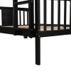 Full over Full Bunk Bed with Ladder for Bedroom;  Guest Room Furniture