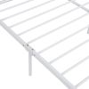 Queen Size Metal Platform Bed Frame with Sockets;  USB Ports and Slat Support ; No Box Spring Needed