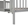 Full over Full Bunk Bed with Ladder for Bedroom;  Guest Room Furniture